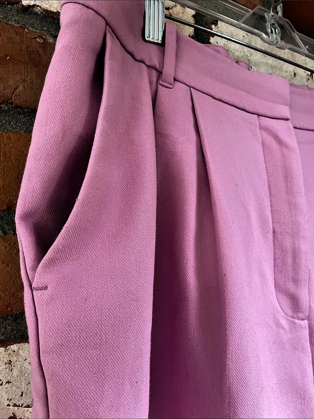 Abercrombie & Fitch Wide Leg Pants Pink Size 33 (16) - Picture 5 of 6